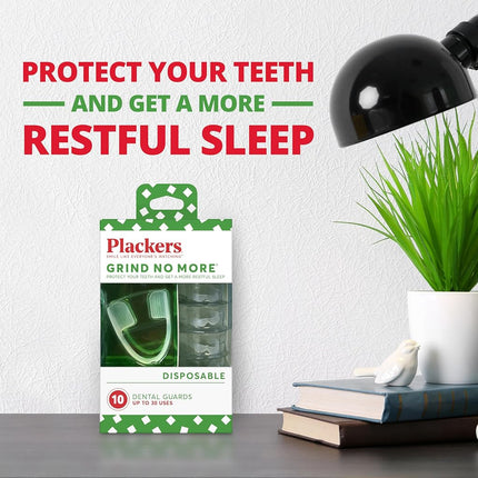 Plackers Mouth Guard Grind No More Night Time Use, 10 Count(Pack of 4)
