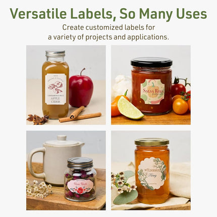 Avery Sure Feed Dissolvable Oval Labels with Sure Feed Technology, 1-1/8" x 2-1/4", Matte White, Edge Printing, Compatible with Laser and Inkjet Printers, 210