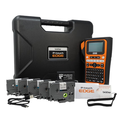 Brother PT-E310BTBP Entrepreneur Kit: P-Touch Handheld Industrial Label Printer with Bluetooth and USB-C Plus 5 Bands (up to 18mm Labels)