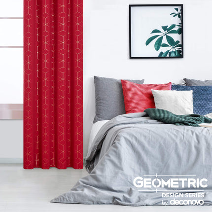 Deconovo Blackout Curtian 2 Panels, Golden Diamond Foil Printed Room Curtians, Grommet Light Blocking Window Drapes for Living Room, Greyish Star White, 52W x 63L Inch