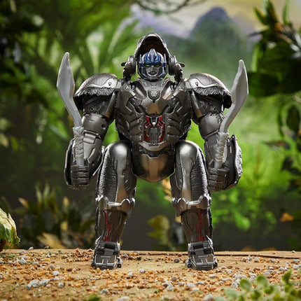 Transformers: Rise of the Beasts Command & Convert Animatronic Optimus Primal 31.5-cm Electronic Toy For 6+ Years, Includes: figure, 2 accessories and instructions.