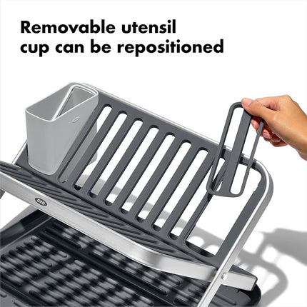 OXO Good Grips Aluminium Fold Flat Dish Rack