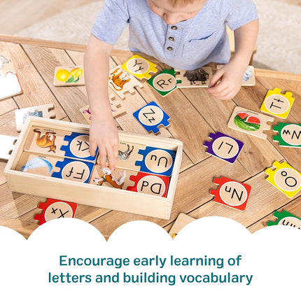 Melissa & Doug Self-correcting letter puzzles, Blue,35 x 15 x 8 cm,2541
