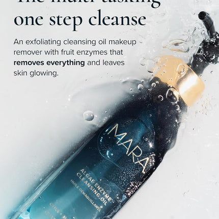 MARA - Natural Chia + Moringa Algae Enzyme Cleansing Oil | Clean, Non-Toxic, Plant-Based Skin Care (4 oz | 120 ml)