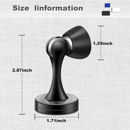 KOLAKO 12 Pack Door Stopper, Magnetic Door Stops Black, Heavy Duty Magnet Doorstops Soft Catch, Magnetic Door Holder, Wall & Floor Mount, Oil Rubbed Finish