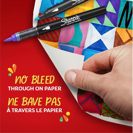 Sharpie Creative Markers, Water-Based Acrylic Markers, Bullet Tip, Assorted Colours, 2 Count
