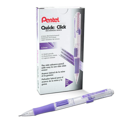 Pentel QUICK CLICK Mechanical Pencil (0.5mm), Violet Barrel - PD215V
