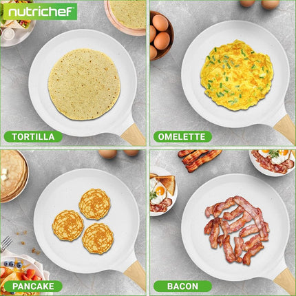 NutriChef Crepe Maker, 28cm Nonstick Pan, Induction Cookware