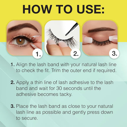 Ardell Active Lash - Pump’n, False Eyelashes, Cat Eye Lashes Wispy, Water-Resistant, Lightweight, 4 pairs, 1-Pack