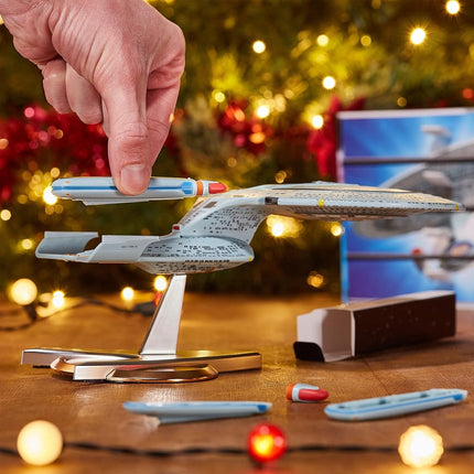 CC Countdown Characters 2024 Star Trek USS Enterprise Collectible Figure - Official Star Trek Merchandise - Buildable Advent Calendar Statue