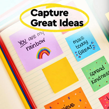 Post-it Super Sticky Dispenser Pop-up Notes, 10 Sticky Note Pads, 3 x 3 in., 2X The Sticking Power, New Year Organization or Second Semester School Supplies, Playful Primaries Collection
