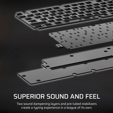 Clavier gaming mécanique sans fil TKL RGB Corsair K70 CORE – Switches linéaires MLX Red v2 pré-lubrifiés – Réduction du bruit – Touches ABS à double injection – QWERTY NA – Noir