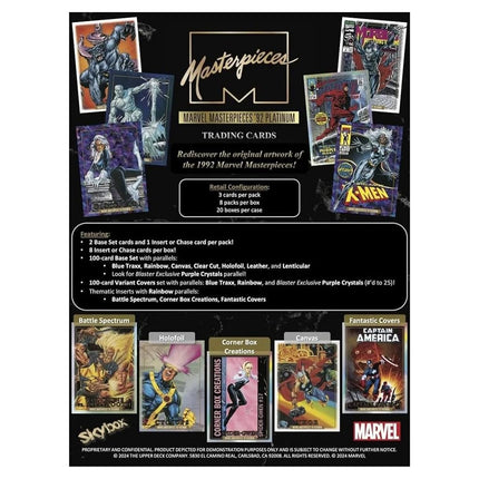 Upper Deck 2024 Marvel Masterpieces '92 Platinum Blaster Box - 24 Count Collectible-Card Box Blaster