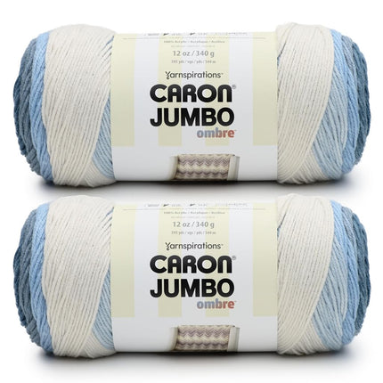 Caron CAR Jumbo Ombre Faded Jeans Yarn - 2 Pack of