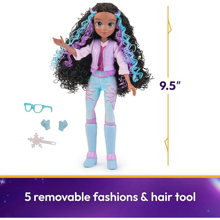 Unicorn Academy, Layla Doll with Highlighted Hair, 5 Fashion Accessories and Hair Styling Tool, 24cm, Dolls and Unicorn Toys for Girls Aged 4 and up