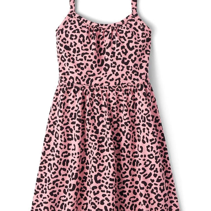 The Children's Place Robes d'été sans manches de tous les jours pour bébés filles et tout-petits, léopard rose, 2T
