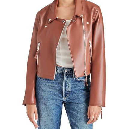 Steve Madden Apparel Women's VINKA Jacket, Cognac, Cognac, M