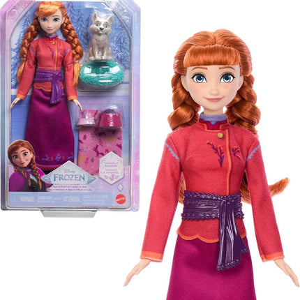 Mattel Disney Frozen Anna Fashion Doll & Wolf Cub 