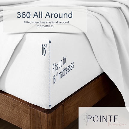 Pointehaven Heavy Weight Printed Flannel 100-Percent Cotton Sheet Set, Snow Flakes, Twin