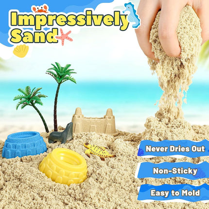 FRUSE Play Sea Sand Art Kit with 1 KG Play Sand and Sea Animal Toy for Kids