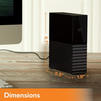 WD 18TB My Book Desktop External Hard Drive, USB 3.0 - WDBBGB0180HBK-NESN