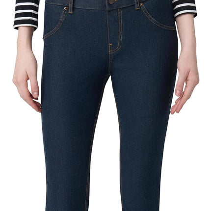 HUE Women's Essential Denim Leggings, Deep Indigo Wash, XS