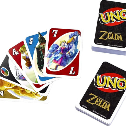 Mattel Games UNO The Legend of Zelda Card Game for Family Night with Graphics from The Legend of Zelda & Special Rule