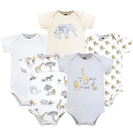 Hudson Baby Unisex Baby Cotton Bodysuits, Neutral 
