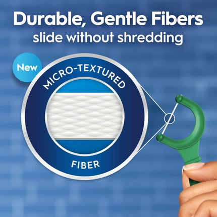Oral-B Complete Glide Dental Floss Picks Plus Scope Outlast, Long Lasting Mint, 75 Dental Floss Picks, Pack of 6