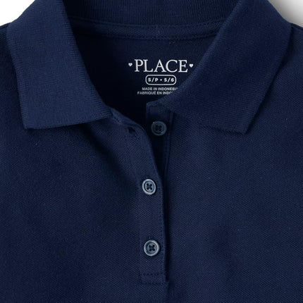 The Children's Place Lot de 3 polos piqués à manches courtes pour filles, Tidal, Petite