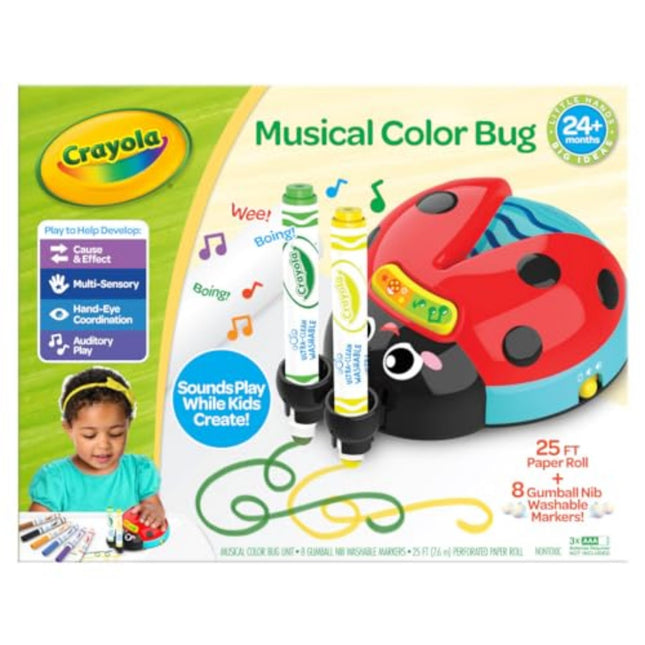 Crayola Musical Color Bug, Toddler Sensory Toy, Ladybug Toy for Kids, Arts & Crafts, Gifts for Toddlers, Ages 2, 3, 4
