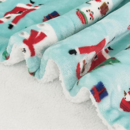 Elegant Comfort Couverture Polaire Réversible Ultra Douce en Flanelle et Sherpa Hiver Noël – Légère, Douce et Confortable – Jeté Décoratif pour les Fêtes, Parfait pour se Détendre, 127 x 152 cm, Père Noël Pingouin