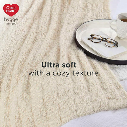 Red Heart Hygge Yarn, 3 Pack (8 Ounce), Sterling 3 Count
