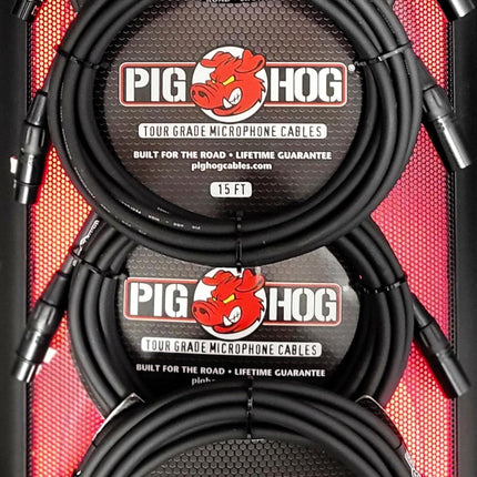 XLR 15 Foot 4 Pack Tour Grade Microphone Cables