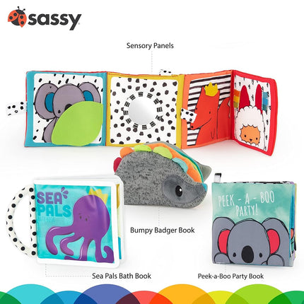 Sassy Baby Rookie Books - 4pcs - 2m+
