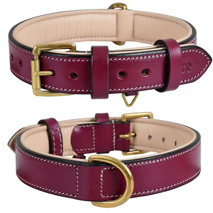 Dowgclub Genuine Leather Basic Dog Collar, Full Gr