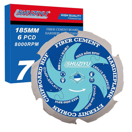 SHUZIYU 7-1/4"(185mm)-6PCD, Arbor 5/8", Polycrysta