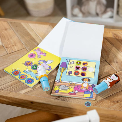 Melissa & Doug Sticker WOW!� Dog and Unicorn Bundle: 2 Activity Pads, 2 Sticker Stampers, 600 Stickers
