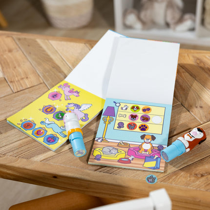 Melissa & Doug Sticker WOW!� Dog and Unicorn Bundle: 2 Activity Pads, 2 Sticker Stampers, 600 Stickers