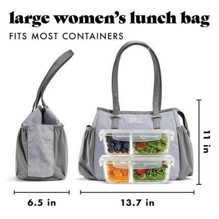 Fit & Fresh Copley Insulated Lunch Bag for Women w/Containers