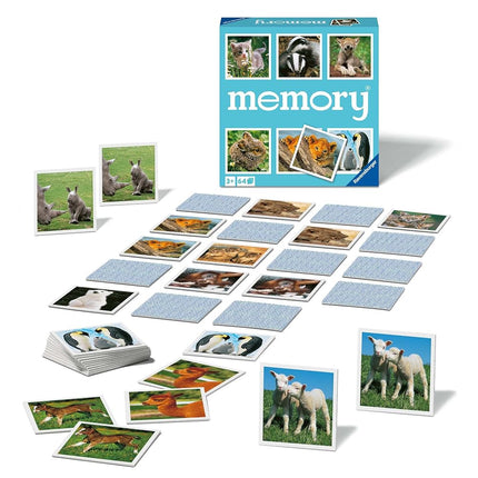 Ravensburger Animal Babies Memory Game - Matching Picture Snap Pairs For Kids Age 3 Years Up - Educational Todder Toy