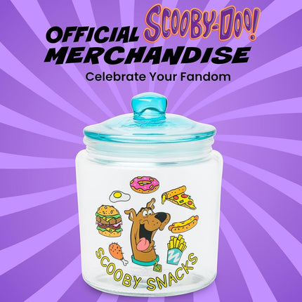 Silver Buffalo Scooby Doo Scooby Snacks, Glass Jar with Lid