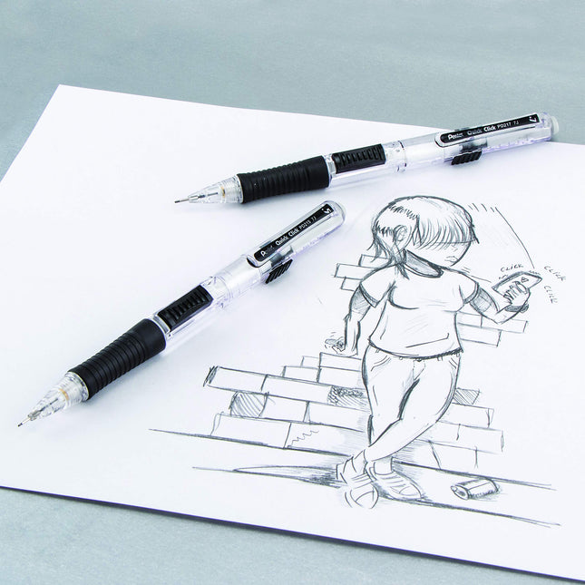Portaminas Pentel QUICK CLICK (0,7 mm), cuerpo negro - PD217A