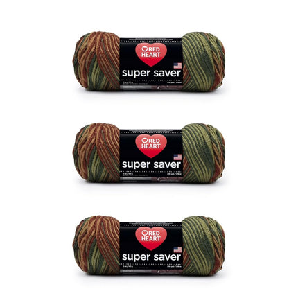 Red Heart Super Saver Pack of 3 - Fall - 7oz/198g 