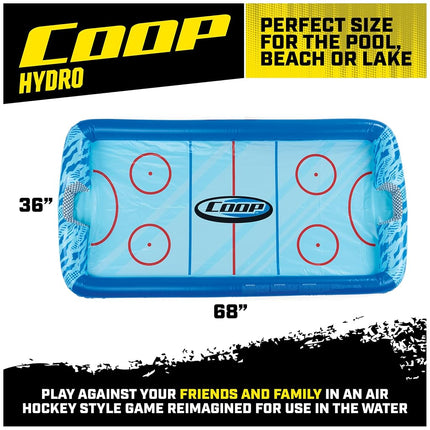 Coop Hydro Hockey Inflatable Water Floating Table Hockey Set, Pool Toy for Kids Ages 5+