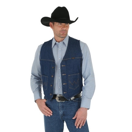 Wrangler Chaleco vaquero sin forro para hombre, Chaleco forrado, XL