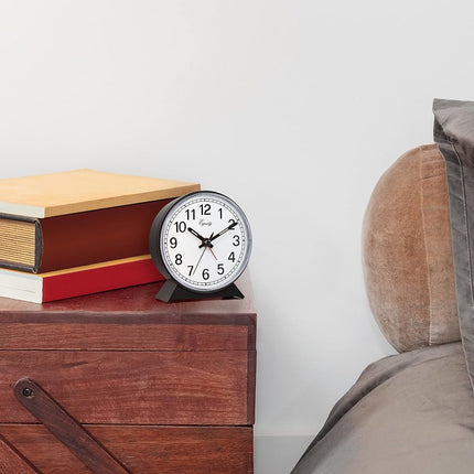 Equity 14075 Black Analog Wind-Up Alarm Clock