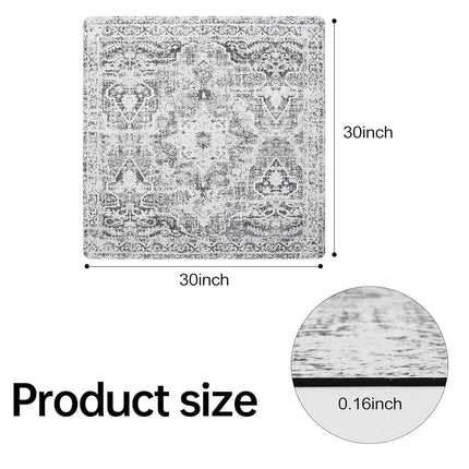 Stair Treads Non-Slip Landing Rug 31"x31" Matching Mat for Wooden Steps
