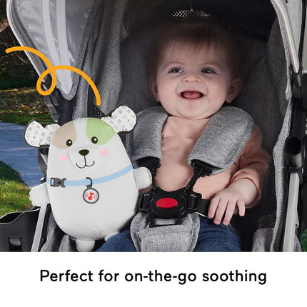 Fisher-Price Baby Plush Toy Calming Vibes Puppy Soother Portable Sound Machine for Newborns, HTJ68