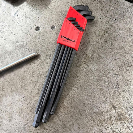 Bondhus, SDBLX9MMXL Stubby Double BALLEND HEX Key Long Series Set 1.5MM-10MM, 67099